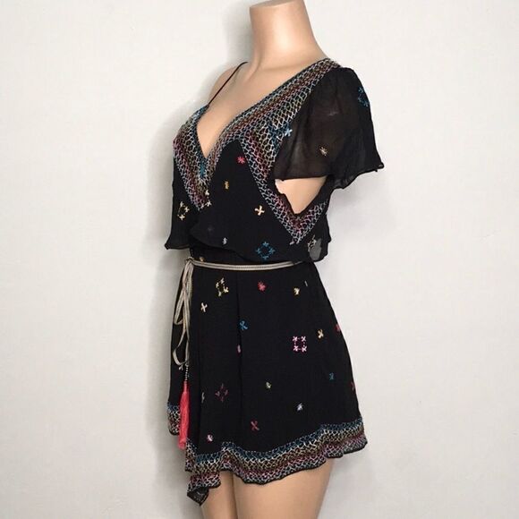 Free people black embroidered dress. XS/S. NWT - Picture 3 of 13